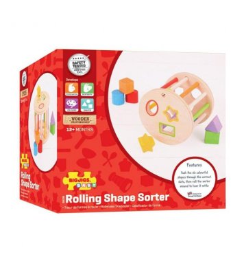 Bigjigs Baby Dřevěná vhazovací hračka - Válec s tvary
