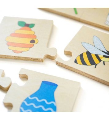 Bigjigs Toys Didaktické puzzle Co k sobě patří 