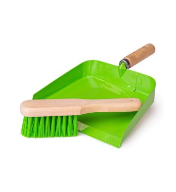 Dětská kovová lopatka se smetáčkem Bigjigs Toys