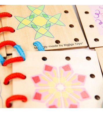 Bigjigs Toys Provlékací obrázky s tkaničkami