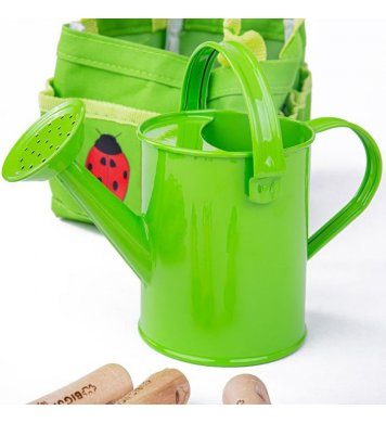 Bigjigs Toys Zahradní set nářadí v plátěné tašce zelený
