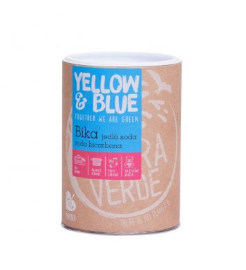 Bika – jedlá soda, soda bikarbona dóza 1000g Yellow Blue 