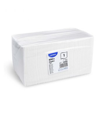 Bílý ubrousek papírový 1vrstvý 30x30cm (500ks) 1