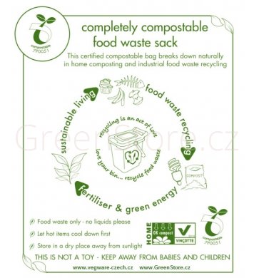 Kompostovatelný sáček na odpad - 10l (role 25ks) Vegware