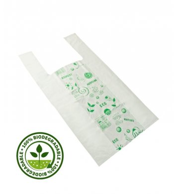 BIO taška rozložitelná - bílá 23x40cm (50ks)