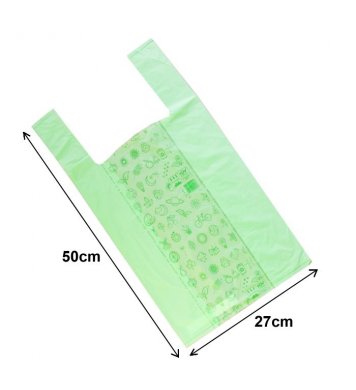 BIO taška rozložitelná - green 27x16x50cm (500ks) rozměry