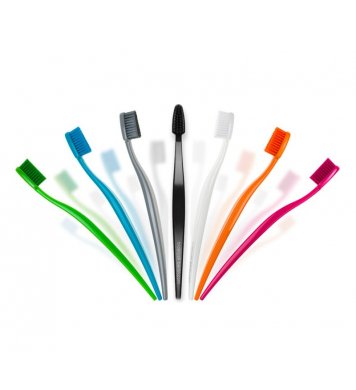 Biobrush Přírodní zubní kartáček medium s aktivním uhlím