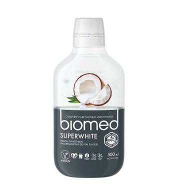 Biomed Superwhite přírodní Ústní voda jemně bělící 500ml