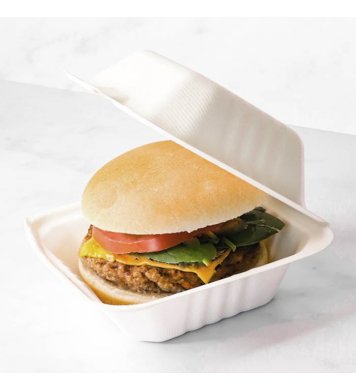 Contipack EKO Burger box 17x17x9,5cm z cukrové třtiny (50ks)