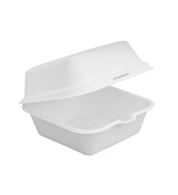 Burger box 14x14x8cm z cukrové třtiny (50ks)