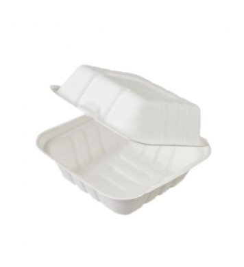 Burger box 15x15x9cm z cukrové třtiny (50ks)