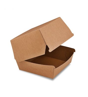 Burger box kraft nepromast. 13x13x9cm (50ks) Wimex