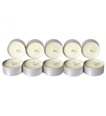 Čajové svíčky ze sojového vosku 10ks - santalové dřevo Aromka