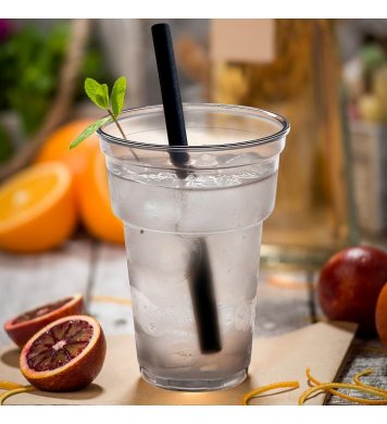 Černá papírová brčka 8 x 15 cm (100ks) Wimex Praha