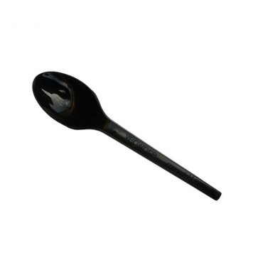 Černá polévková lžíce 16.5cm z bioplastu RCPLA (50ks)