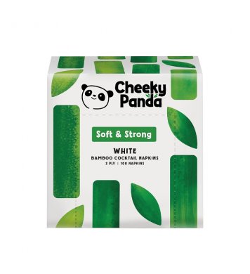 Cheeky Panda Bambusové koktejlové skládané ubrousky 2 vrstvé - 100ks 4