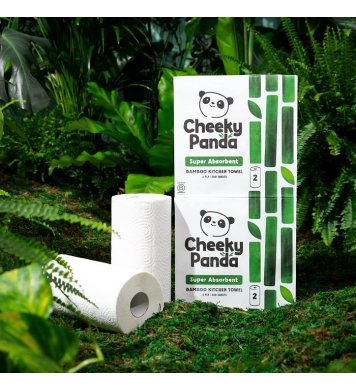 Cheeky Panda Bambusové kuchyňské utěrky 2 vrstvé - 2 role 2