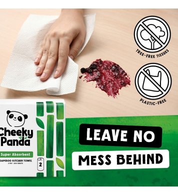 Cheeky Panda Bambusové kuchyňské utěrky 2 vrstvé - 2 role 3