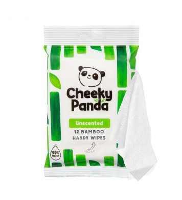 Cheeky Panda Bambusové vlhčené ubrousky bez vůně - 12ks