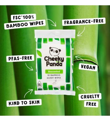 Cheeky Panda Bambusové vlhčené ubrousky bez vůně - 12ks 6