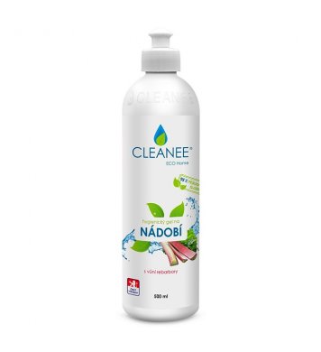 Cleanee Eco Hygienický gel na nádobí - rebarbora 500ml