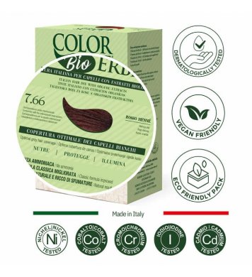 Color Erbe BIO Barva na vlasy Intenzivní červená blond 7.66