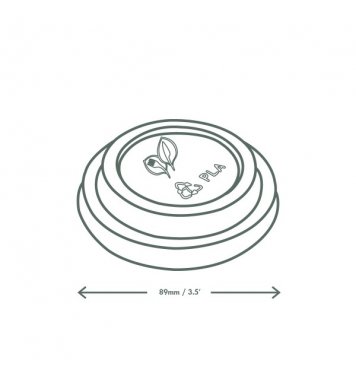 CPLA Víčko pro kelímek 300-600ml z bioplastu (50ks)