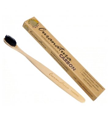 Bambusový zubní kartáček s aktivním uhlím Carbon, Curanatura