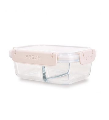 Dělená skleněná krabička na potraviny 150 250 ml dedra 1
