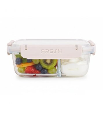 Dělená skleněná krabička na potraviny 150 250 ml dedra 4