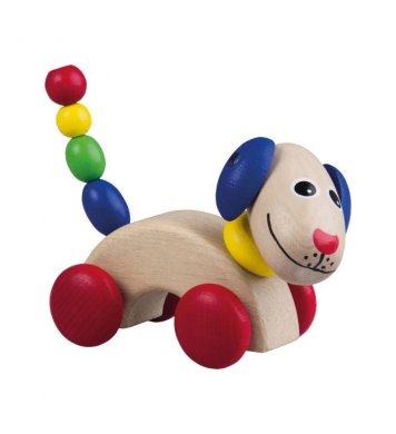 Detoa Dřevěný pejsek s rolničkou