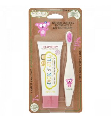 Dětská sada Kartáček Koala a zubní pasta Malina 50g Jack N Jill