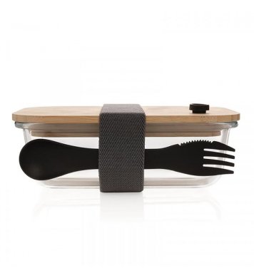 XD Design Skleněný svačinový box s příborem 750ml 5