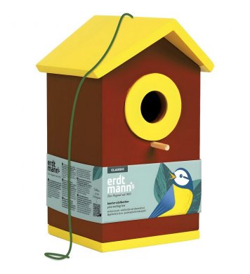 Dřevěná ptačí budka s otvorem 3,2cm - červená Erdtmanns