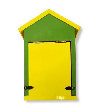 Dřevěná ptačí budka s otvorem 3,2cm - zelená Erdtmann 3