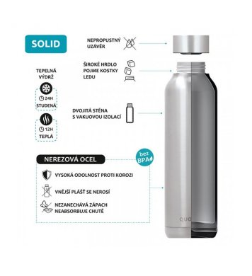 Quokka Nerezová láhev Solid 630ml - Marble 3