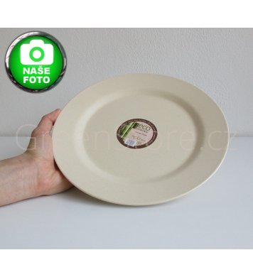 Eco Dining bambusový talíř 25cm bílý