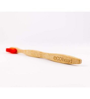 Ecohead Bambusový zubní kartáček Medium - červený