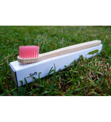 Bambusový kartáček na zuby růžový EcoHeart