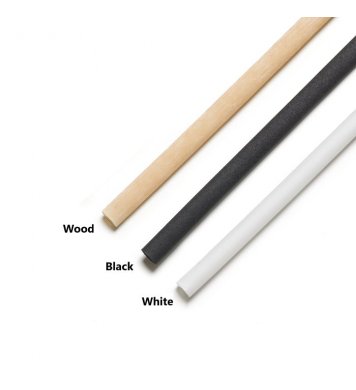Euro Straws jednorárová brčka wood white black
