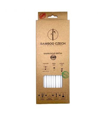 EKO brčka White ⌀6mm x 21cm (60ks) Euro Straws