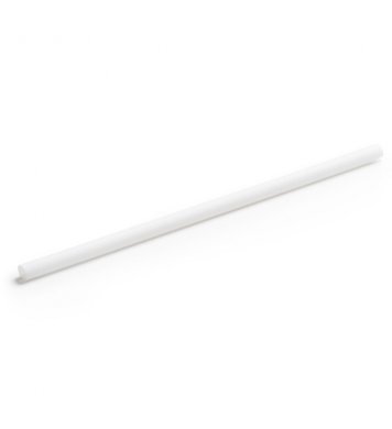 Jednorázové EKO brčka bílé White ⌀8mm x 21cm (200ks) Euro Straws