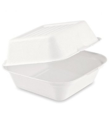 EKO Burger box 17x17x9,5cm z cukrové třtiny (50ks)