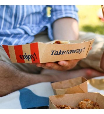 EKO papírová miska XXL 24x20x6cm Take me away (20ks) 1