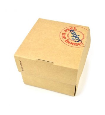 Gastro obal praha burger box hnědý papír eko