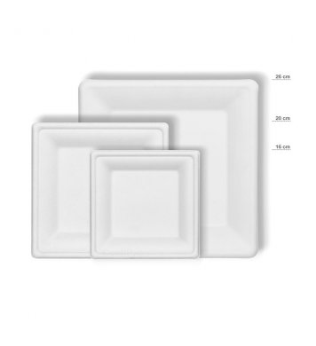 Jednorázový EKO Talíř čtvercový z třtiny Conti (50ks)