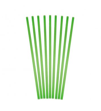 Bioplastová brčka ⌀7mm - zelená (100ks)