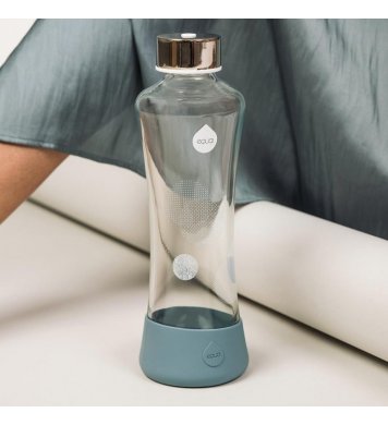 Equa Skleněná láhev Metallic Silver 550ml