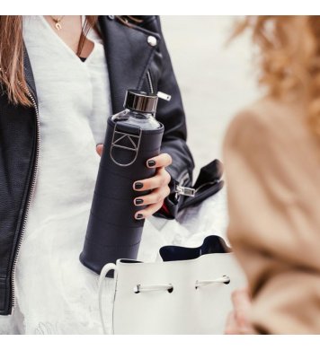 Náhradní víčko pro skleněné Equa láhve - black lesklé