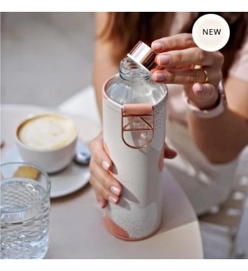 Náhradní víčko pro skleněné Equa láhve - rose gold lesklé